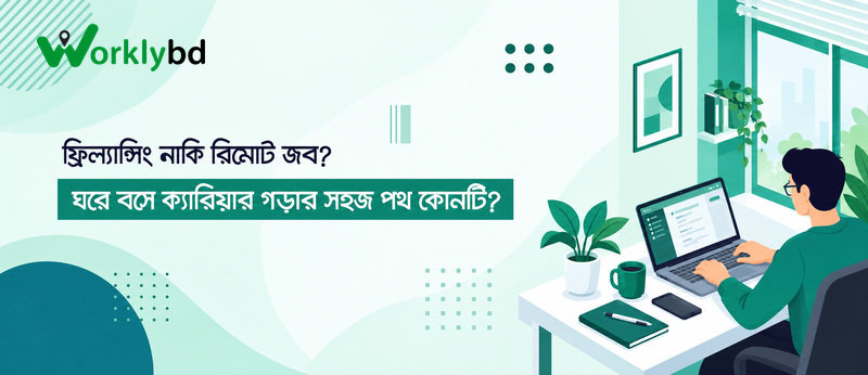 ফ্রিল্যান্সিং নাকি রিমোট জব? ঘরে বসে ক্যারিয়ার গড়ার সহজ পথ কোনটি?
